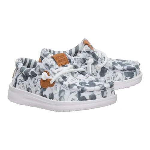 HEYDUDES Disney Mickey Mouse Print Wally Toddler – Grey/Multi online
