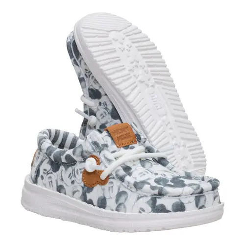HEYDUDES Disney Mickey Mouse Print Wally Toddler – Grey/Multi online