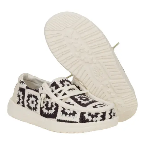 HEYDUDES Wendy Youth Cottage Crochet – Black/Multi online