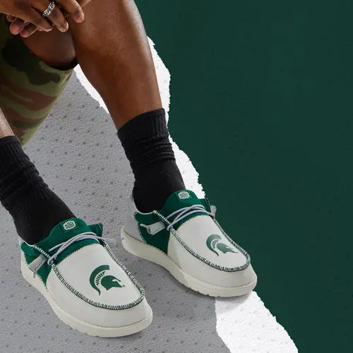 HEYDUDES Men's Wally Tri Michigan State – Michigan State Green / Green online