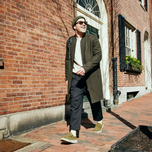 HEYDUDES Wally Comf Suede – Dark Olive / Stone Grey online