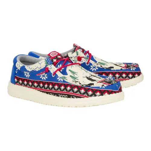 HEYDUDES Wally Holiday Cheers – Holiday White / Multi online