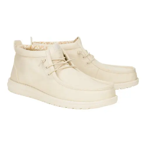 HEYDUDES Wally Mid Stretch Canvas – Bone White online