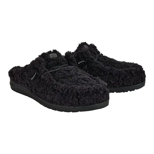 HEYDUDES Wally Slipper – Cozy Black / Black online