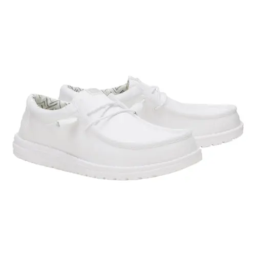 HEYDUDES Wally Stretch Canvas – White / White online