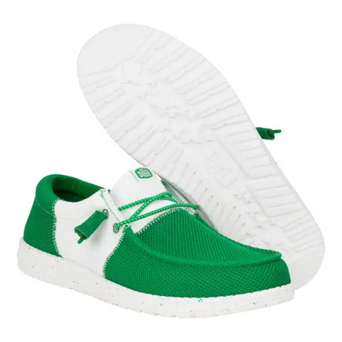 HEYDUDES Wally Tri Varsity Mesh – Green / White online