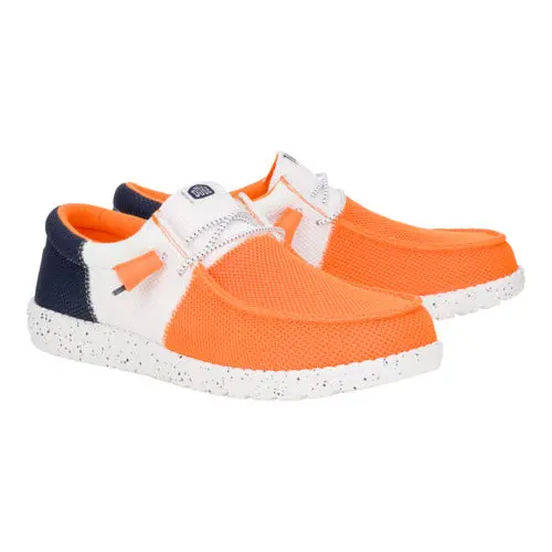HEYDUDES Wally Tri Varsity Mesh – Orange / White online