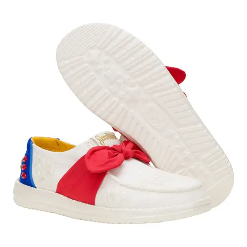 HEYDUDES Wendy Bow Snow White – White/Blue/Red online