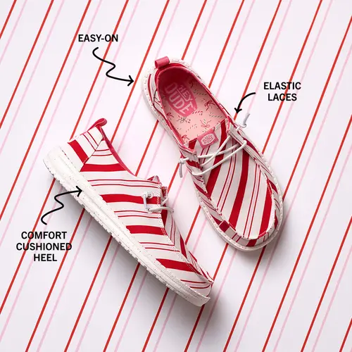 HEYDUDES Wendy Candy Cane – Red/Multi online