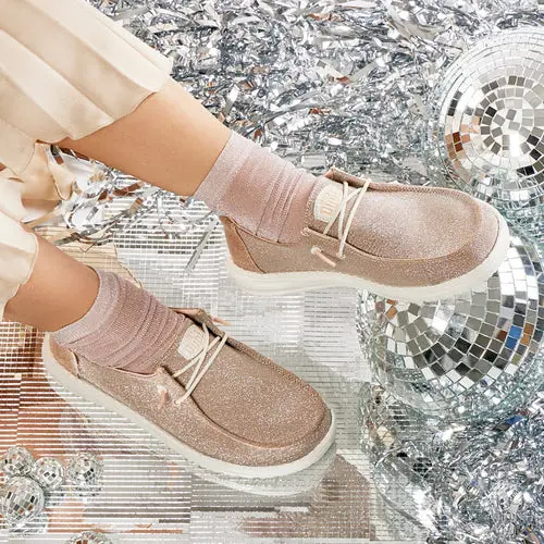 HEYDUDES Wendy Metallic Sparkle – Rose Gold online
