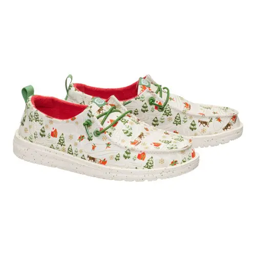 HEYDUDES Wendy Retro Christmas – Egret/Multi online