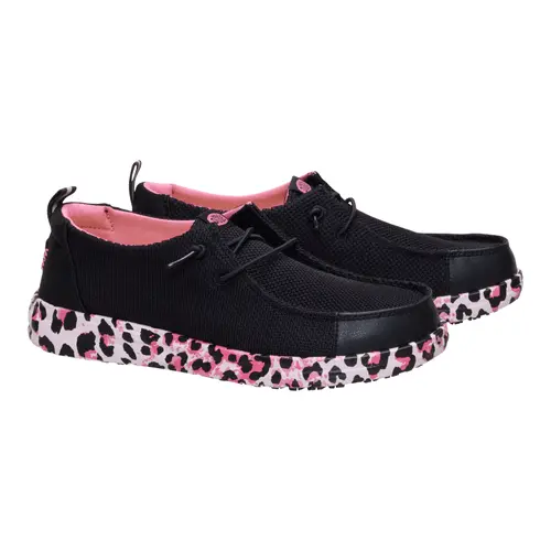 HEYDUDES Wendy Work CE Leopard – Black/Pink Leopard online